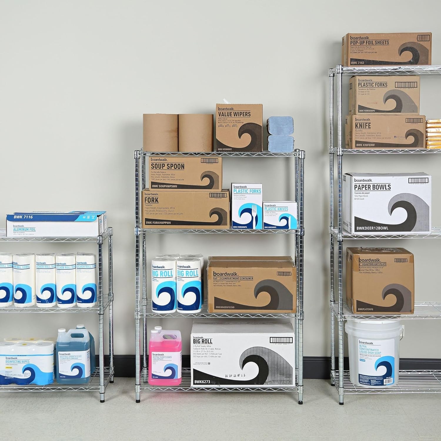ALE Residential Wire Shelving Four-Shelf 36w x 14d x 54h Silver