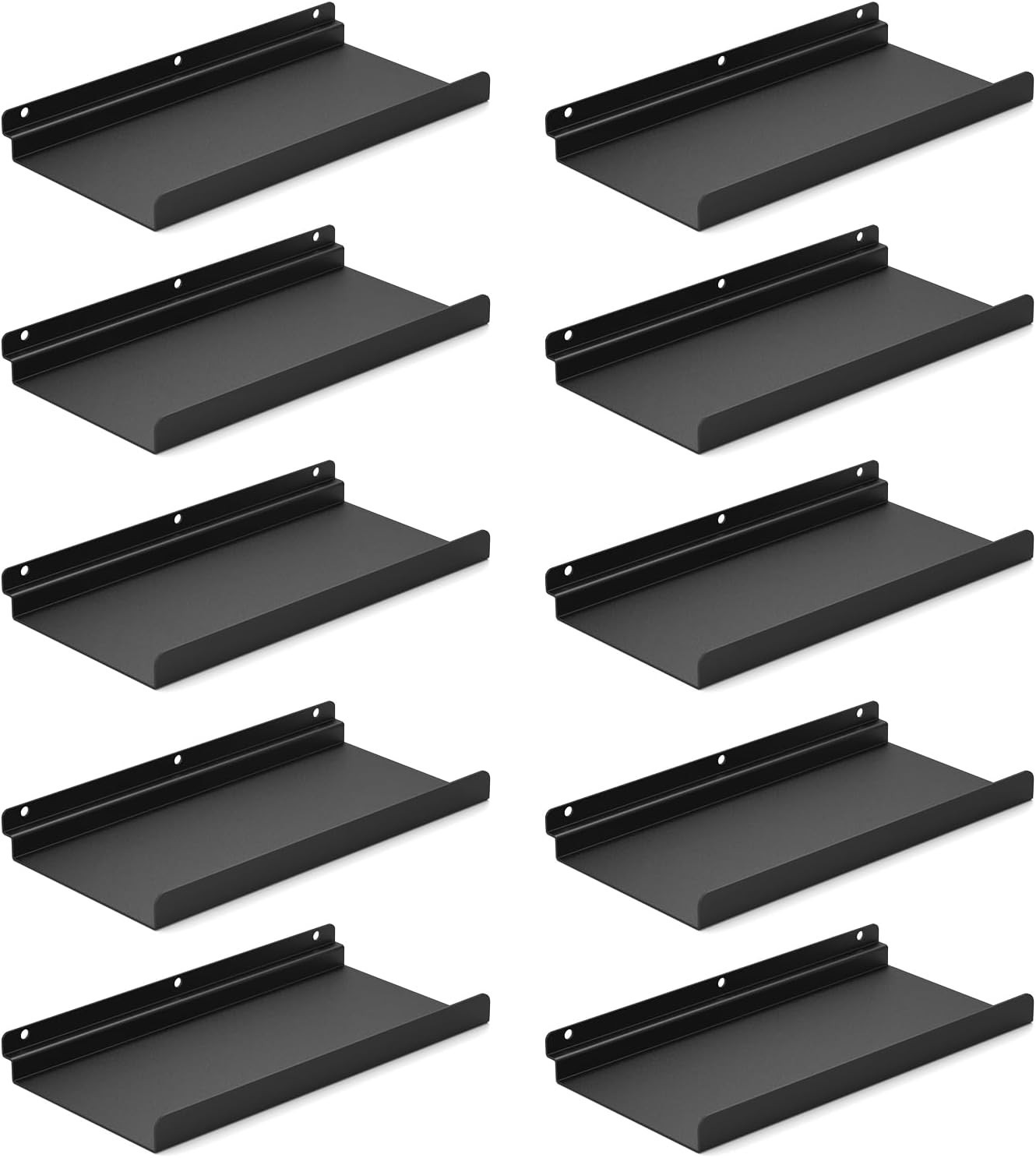 10 PCs Inch Slatwall Shelves, 13X6 Inch Metal Slat Wall Shelves Accessories, …