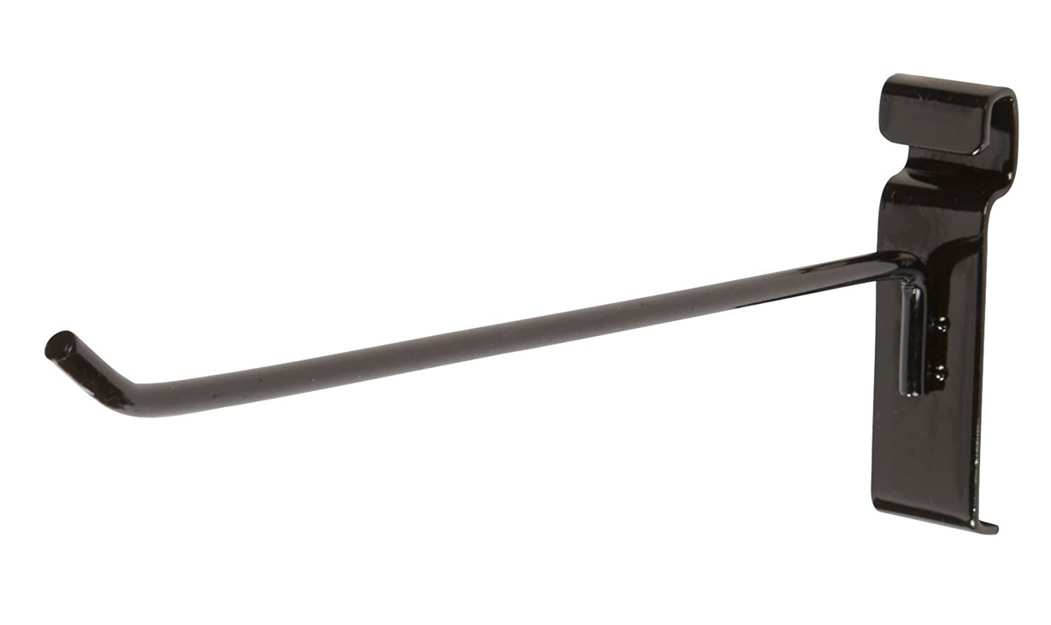 8″ Wire Grid Hooks Hook Peg Gridwall 100 Black 6mm Tubing 3″ OC Display Slat