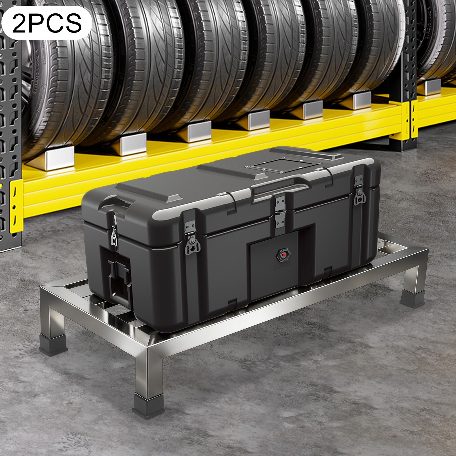 2 Pack Dunnage Rack, Stainless Steel Dunnage Rack, Commercial Dunnage Rack New