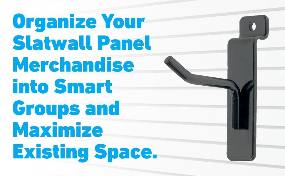 Slatwall Metal Peg Hooks 100 Black 2″ Slat Wall Display 6mm Diameter Tubing