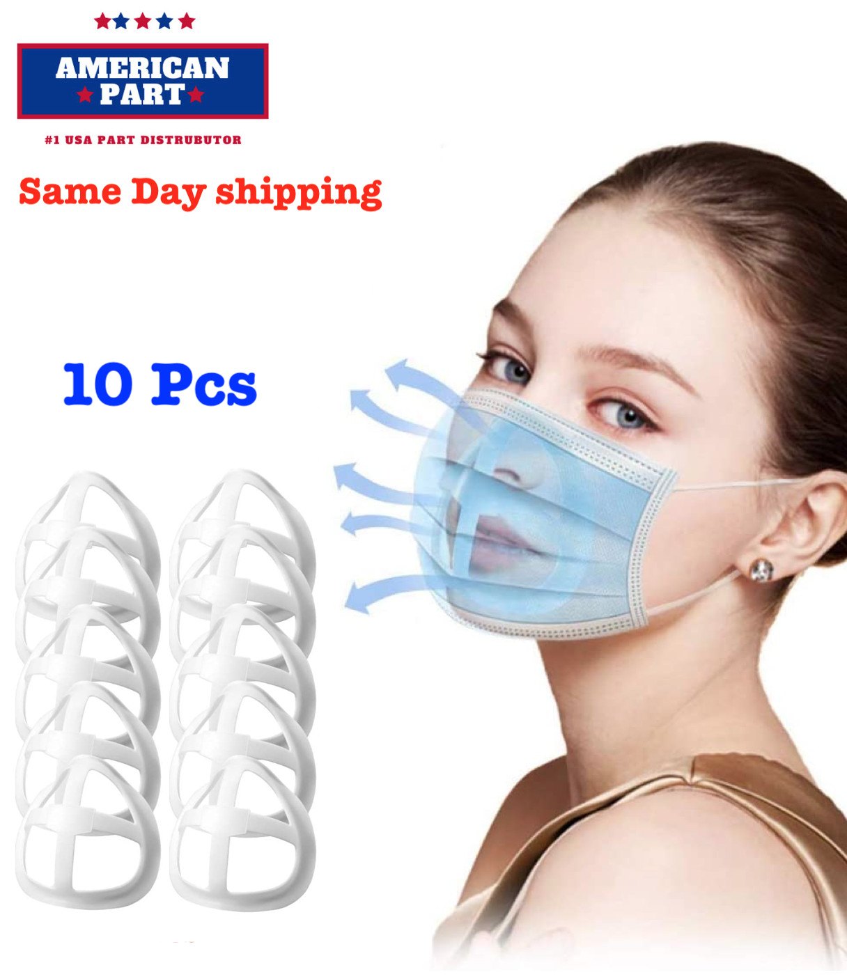 10 Pcs Face Mask Bracket Mouth Separate Inner Stand Holder Breathing Space Frame