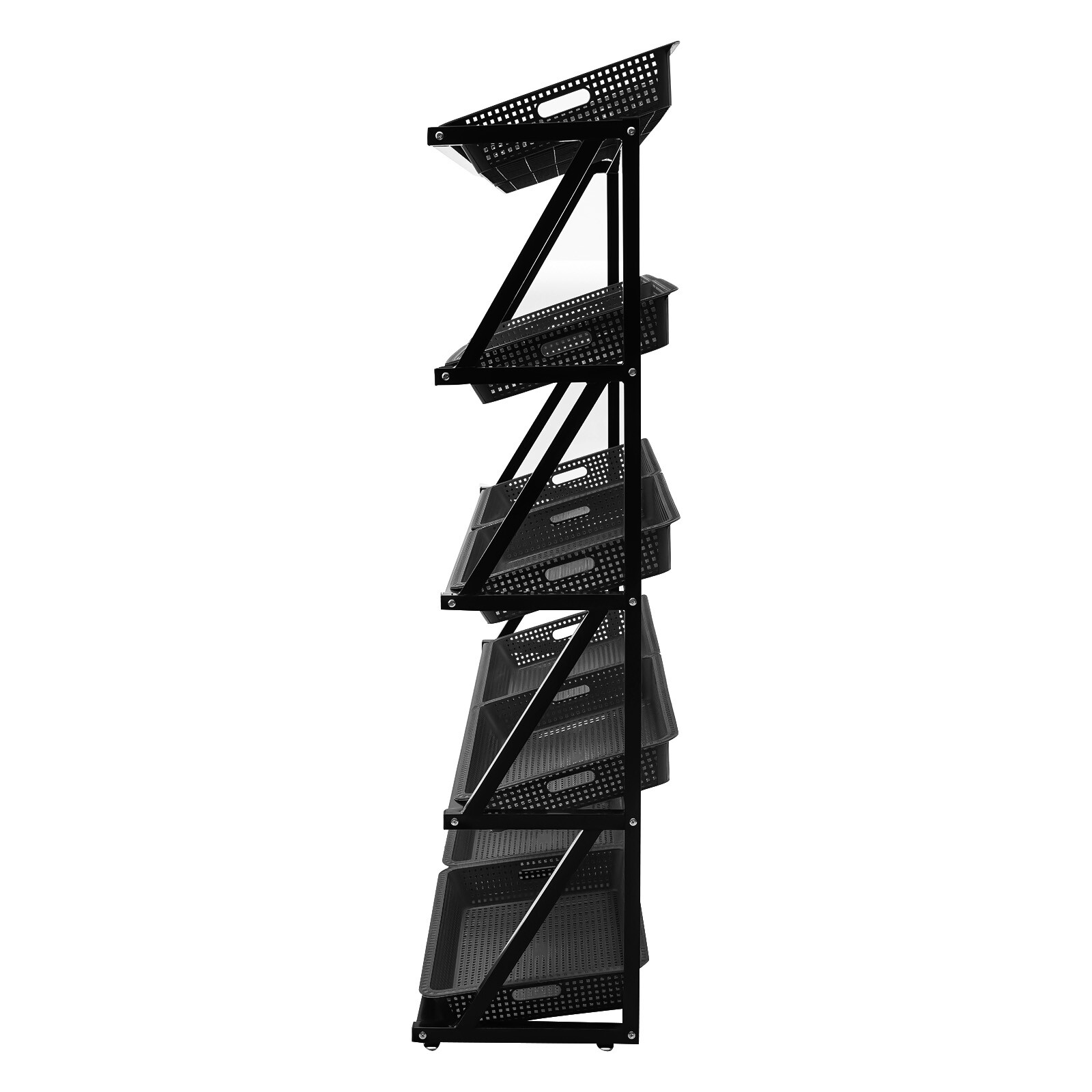 Market Retail Display Rack Shelf Merchandiser Fruit Vegetable Snack Basket 5Tier