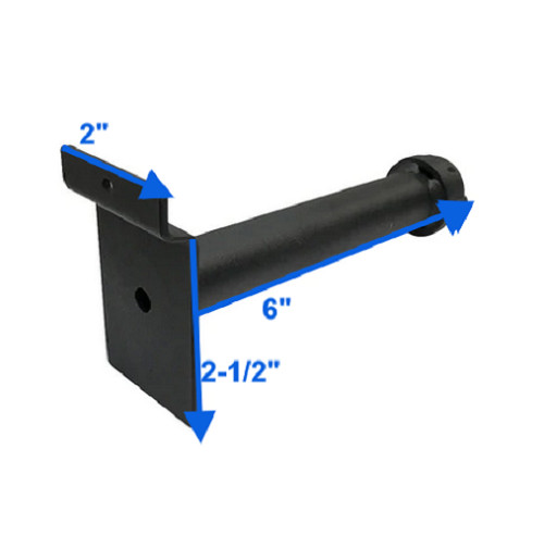 6″ Black Slatwall Pipe Straight Faceout Hook Shelf Support Pipe Line Rack – 6PC