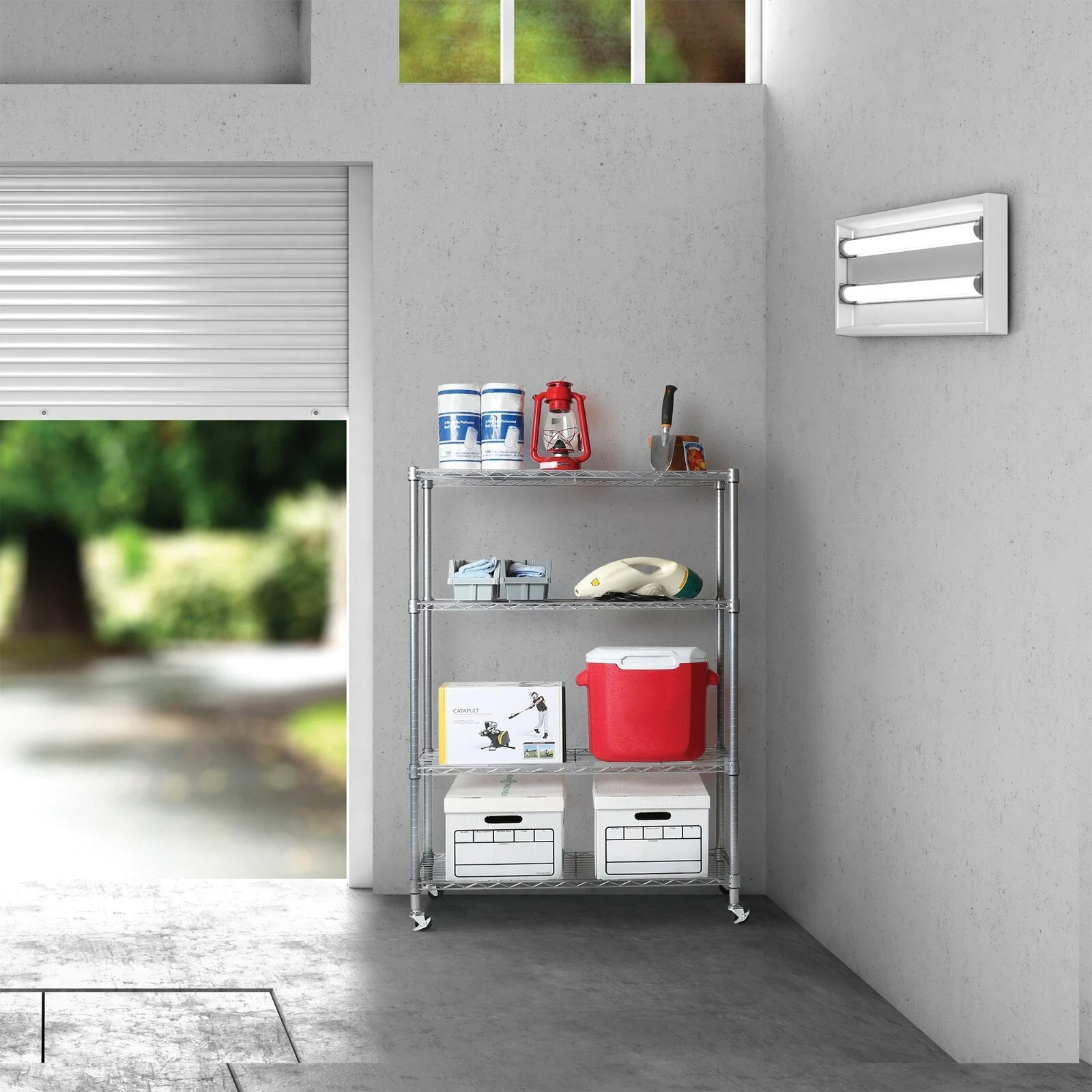 Seville Classics 4-Tier NSF Steel Wire Shelving, 36″ W X 14″ D X 56.5″ H, Silver