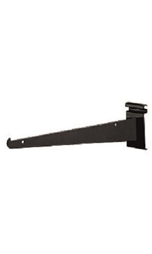 Lot of 10 12″ Wire Grid Slat Brackets Shelf Bracket Gridwall Black 3″ On Center