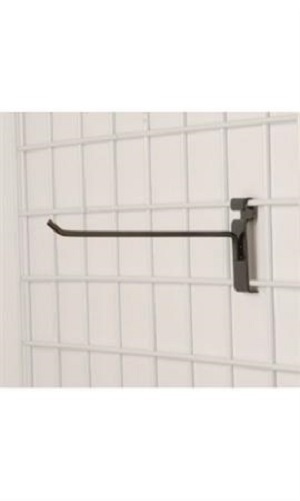 8″ Lot of 12 Wire Grid Hooks Pegs Gridwall Black Tubing 3″ On Center Slat Grid