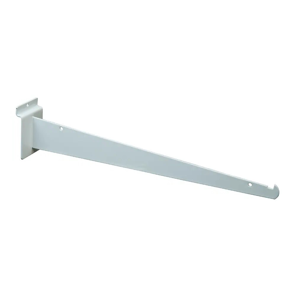 New 14″ Slatwall White Knife Shelf Brackets With Lip