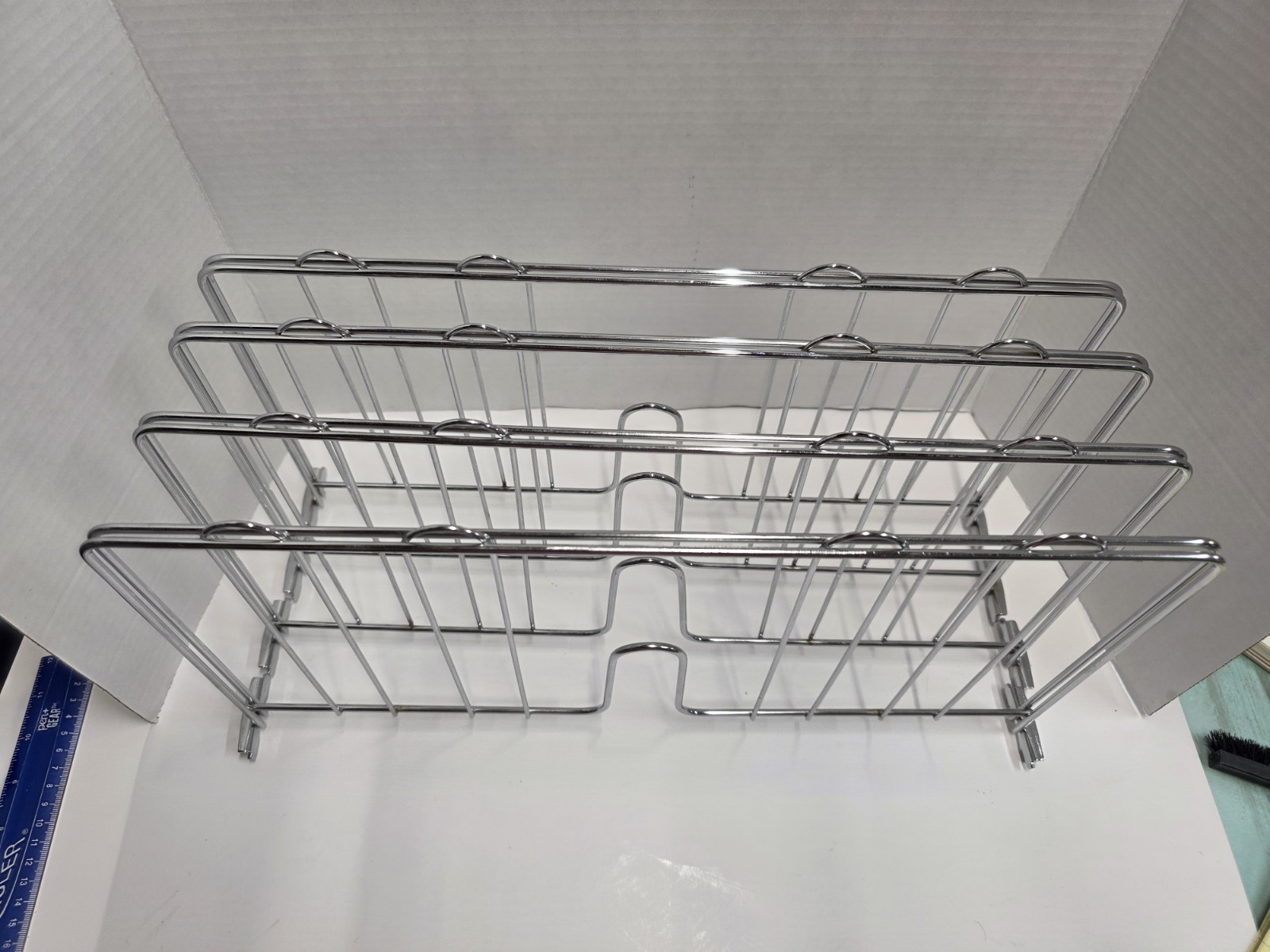 Wire Shelf Dividers 18″X 8″ Heavy Duty Chrome Metal Closet Organizer Lot Of 9