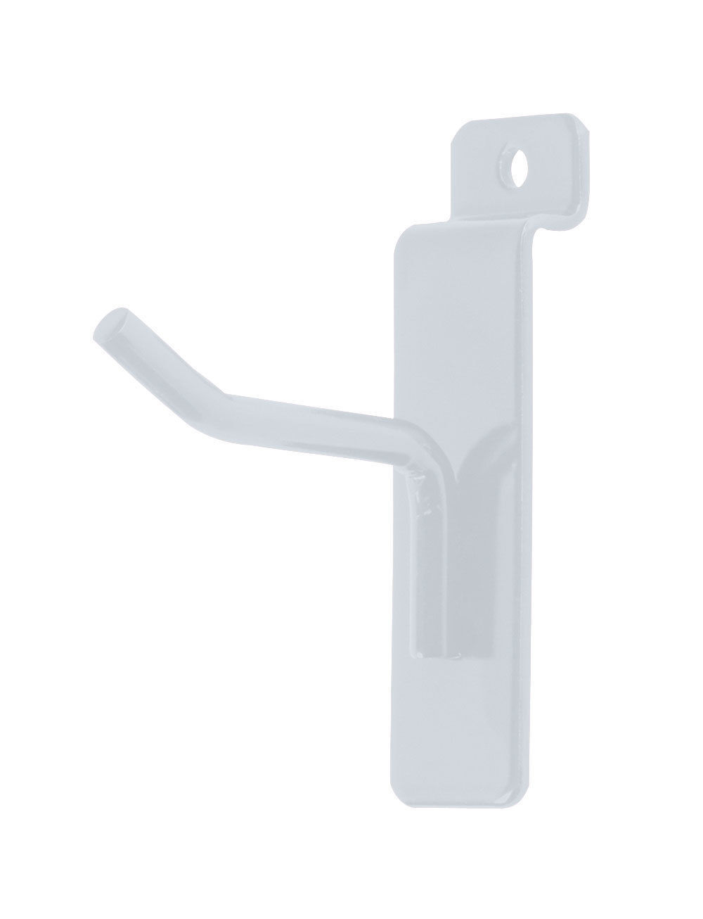 100 White 2″ Slatwall Metal Peg Hooks Slat Wall Display 6mm Diameter Tubing
