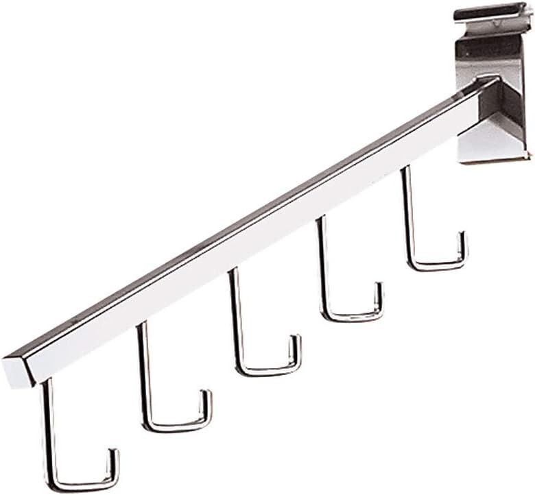 Set of 5 Wire Grid Chrome J-Hooks J Hook Waterfall Faceout StandardHandbags