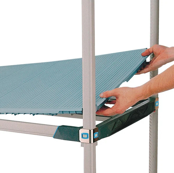 NEW Metro MX2448F MetroMax i® Polymer Solid Shelf 2-PACK | 24″ x 48″ Blue/Taupe