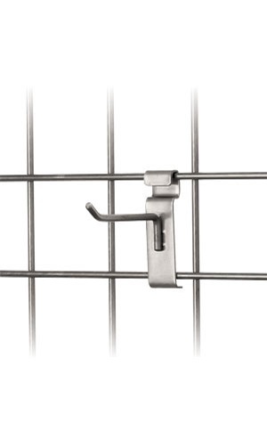 Lot of 100 4″ Wire Grid Hooks Hook Pegs Gridwall Slat Raw Steel Retail Display