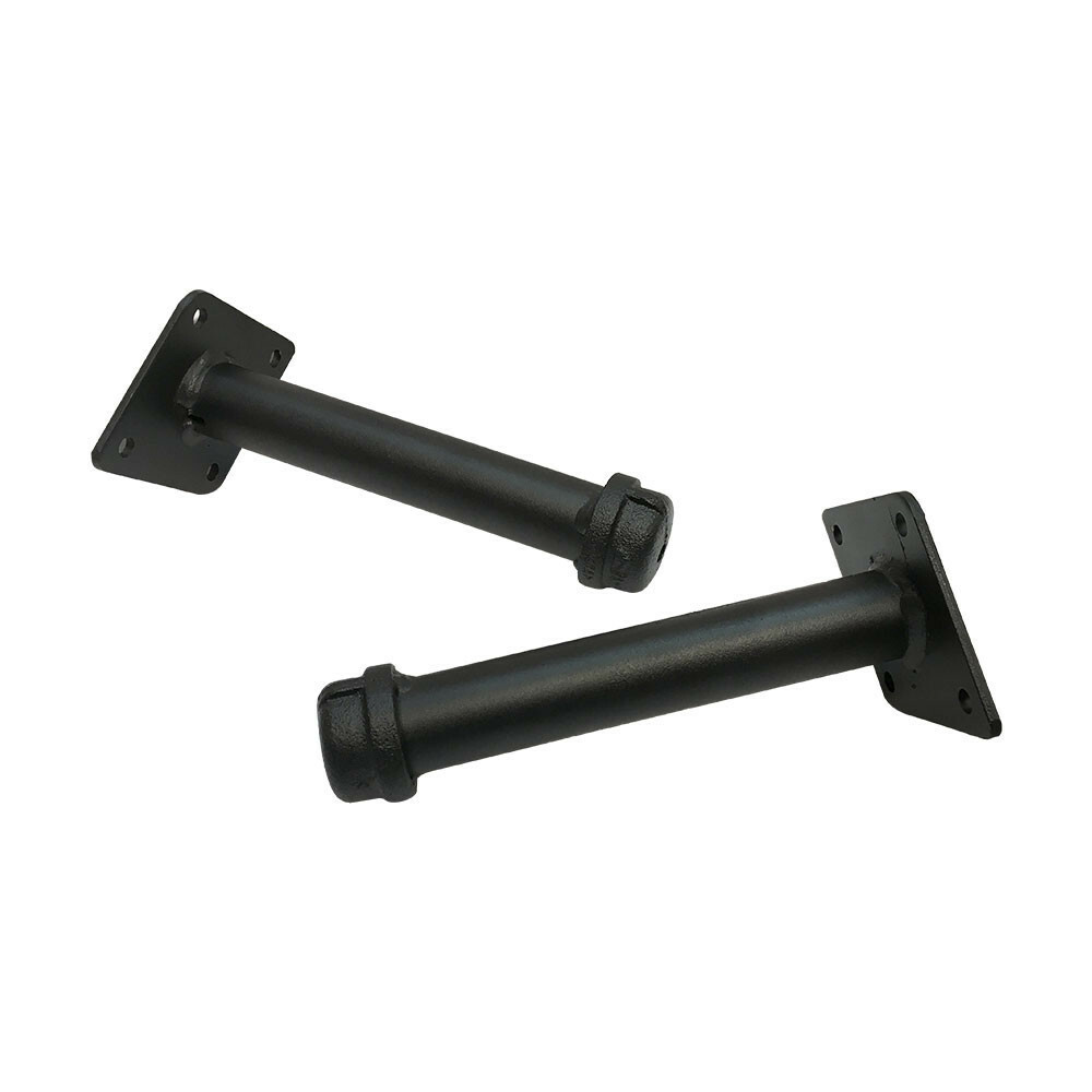 4 Pc 6″ Shelf Support Pipe Style Faceout for Wall Mounted Pipeline Black