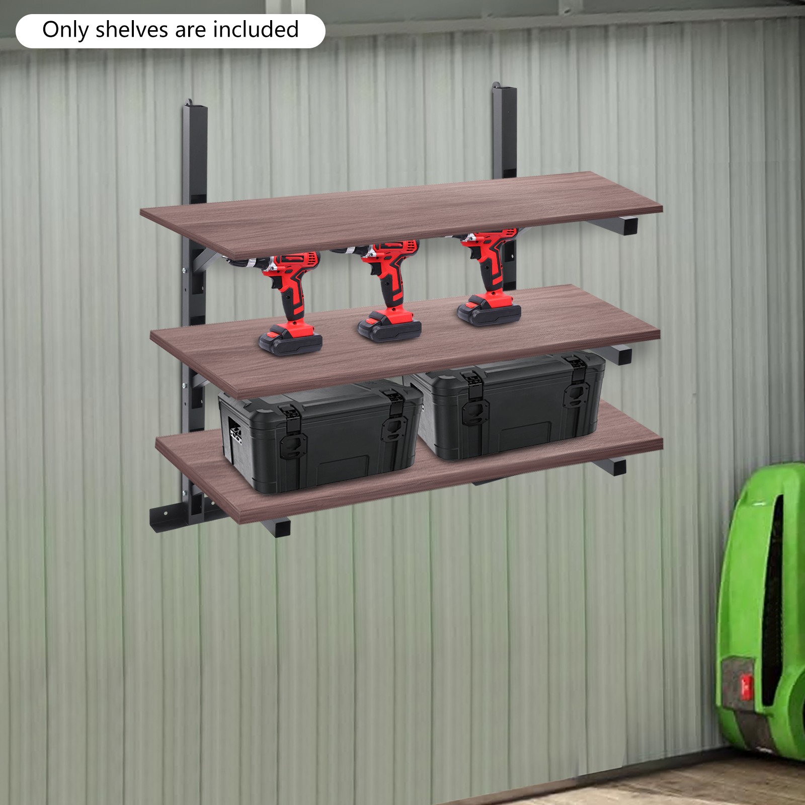 2Pcs Shipping Container Shelf Brackets 3 Tiers Cargo Containing Shelving Shelf