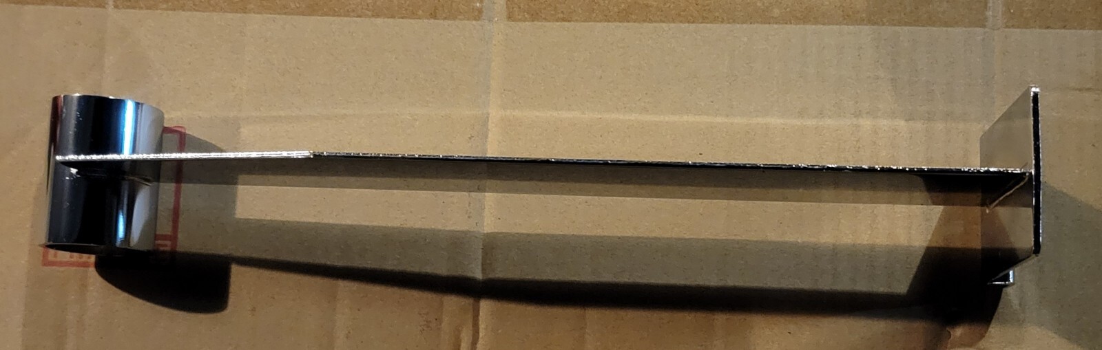 4 SLATWALL HANGRAIL BRACKETS Holding 1-1/4″ Round Tube – CHROME