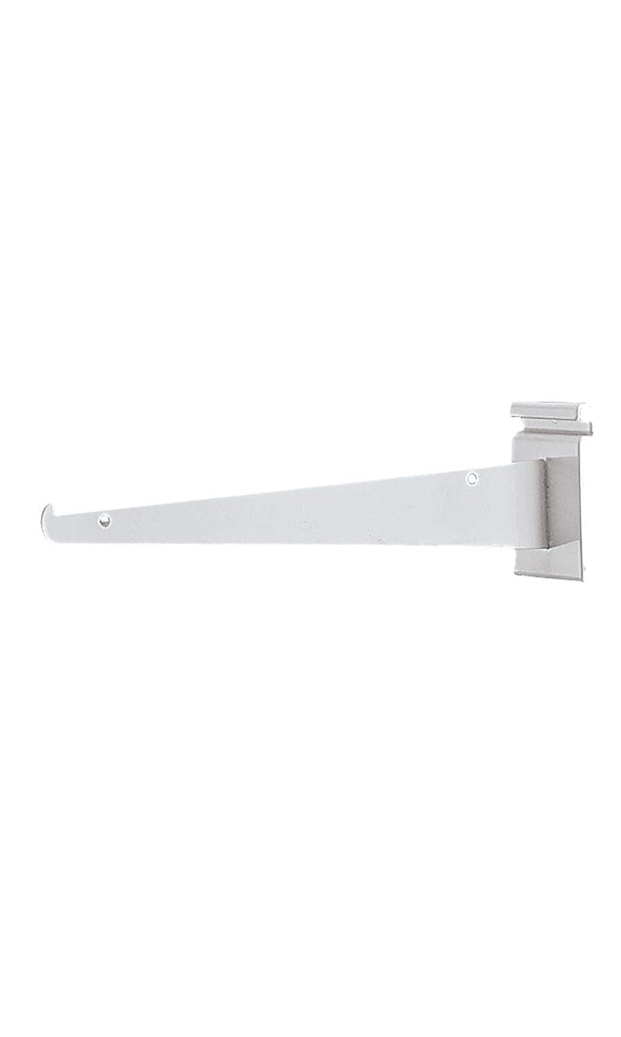 Wire Grid 12″ Metal Shelf Bracket Fits 3″ on Center Slat Grid Set of 2 White
