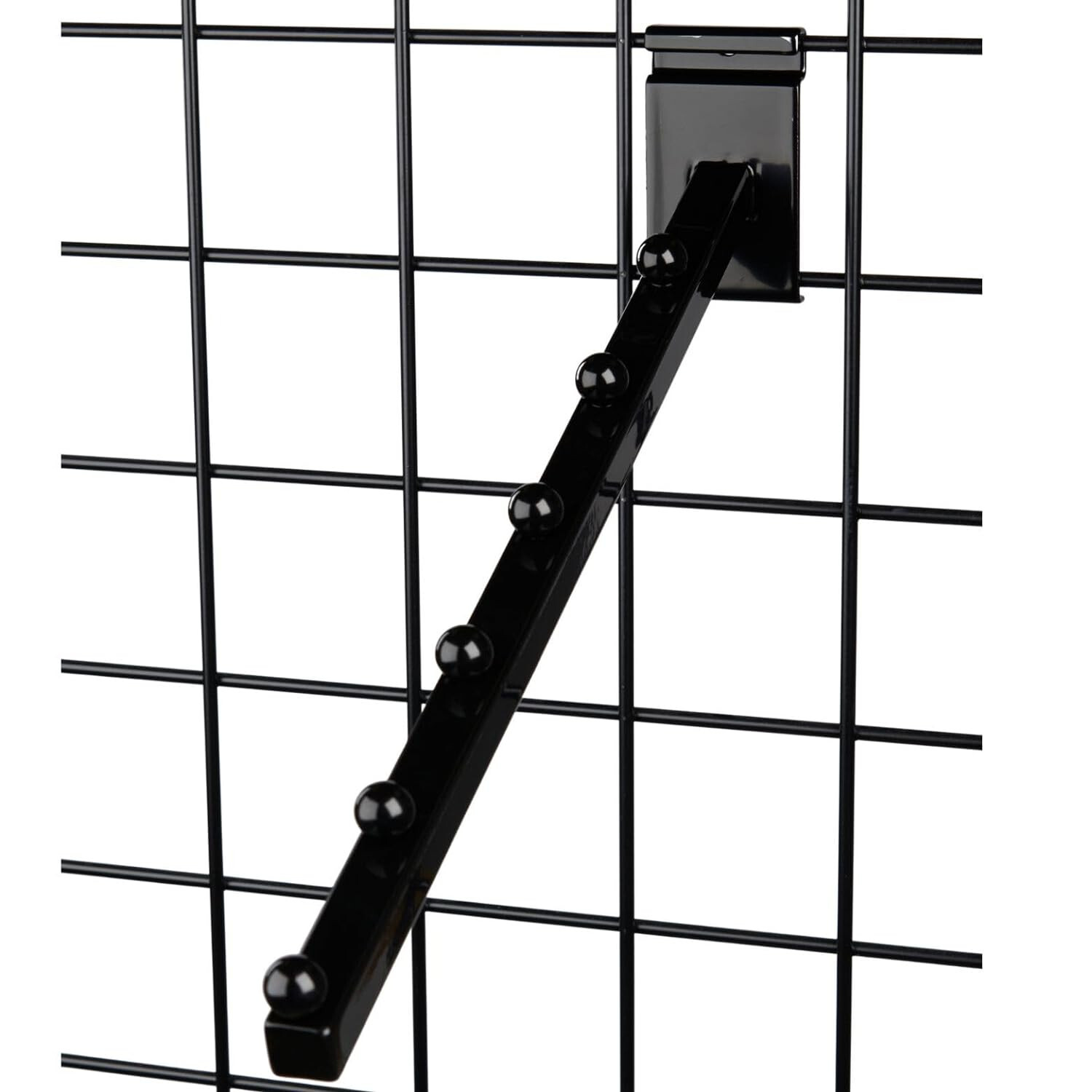 Set of 5 Wire Grid 6-Ball Waterfall Black Faceout for Grid Wall Retail Display