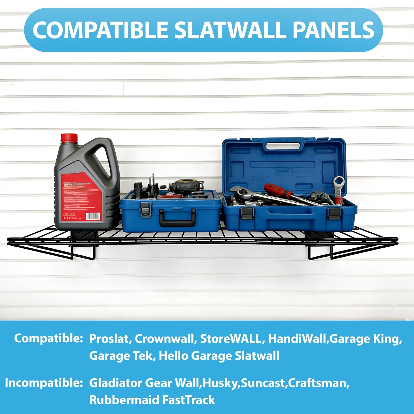 GMSXCC Slat Wall Shelves Accessories 24 Inch Slatwall Wire Shelf Heavy Duty …