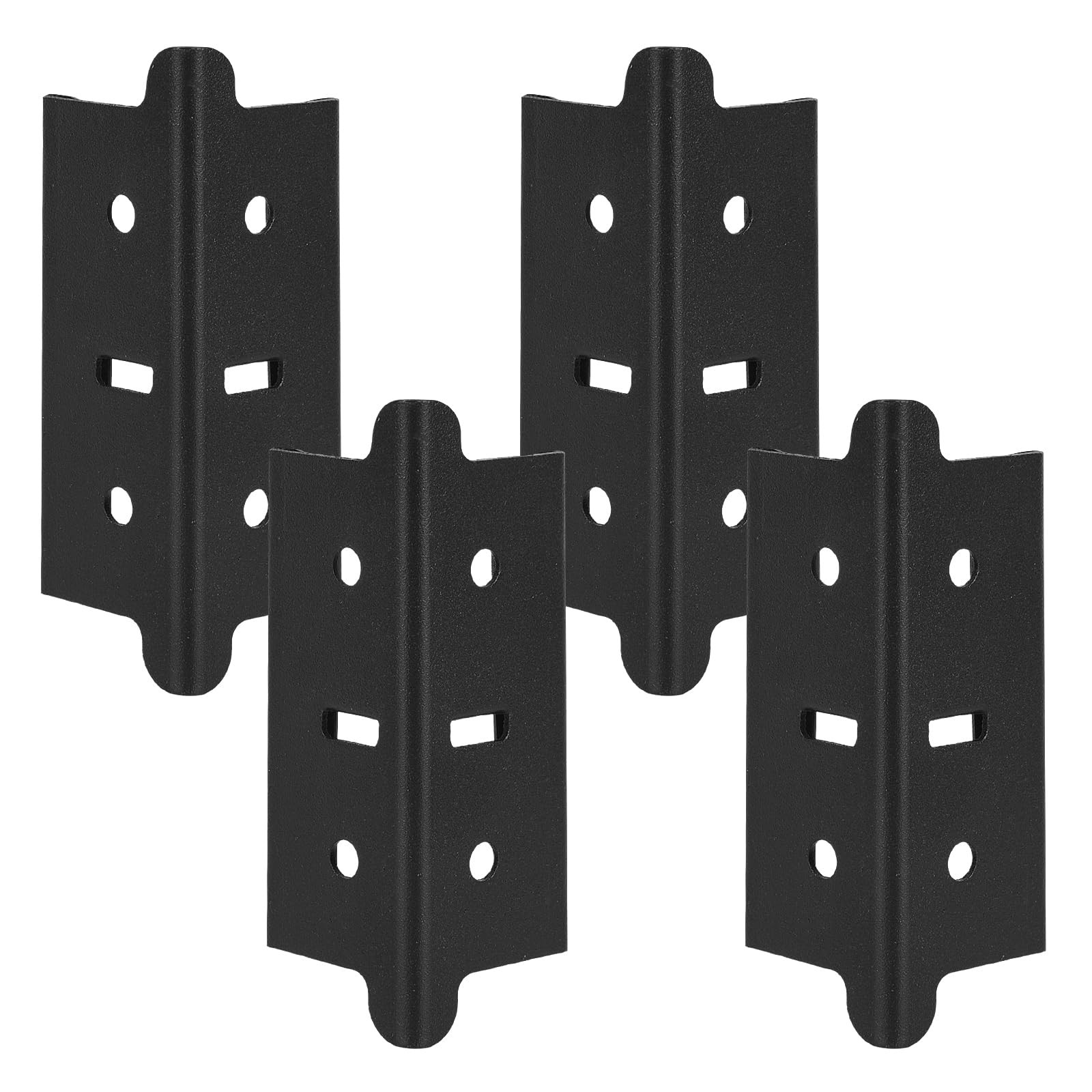 4 Pcs 1.25 In Post Coupling for Steel Shelving Post, Coupler, black