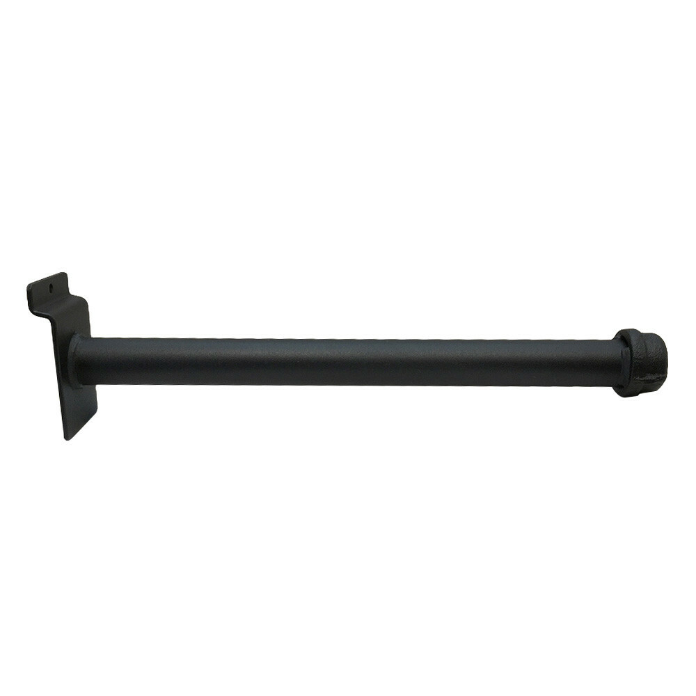 6 PC 12″ Black Slatwall Pipe Straight Faceout Hook Shelf Support Pipe Line Rack