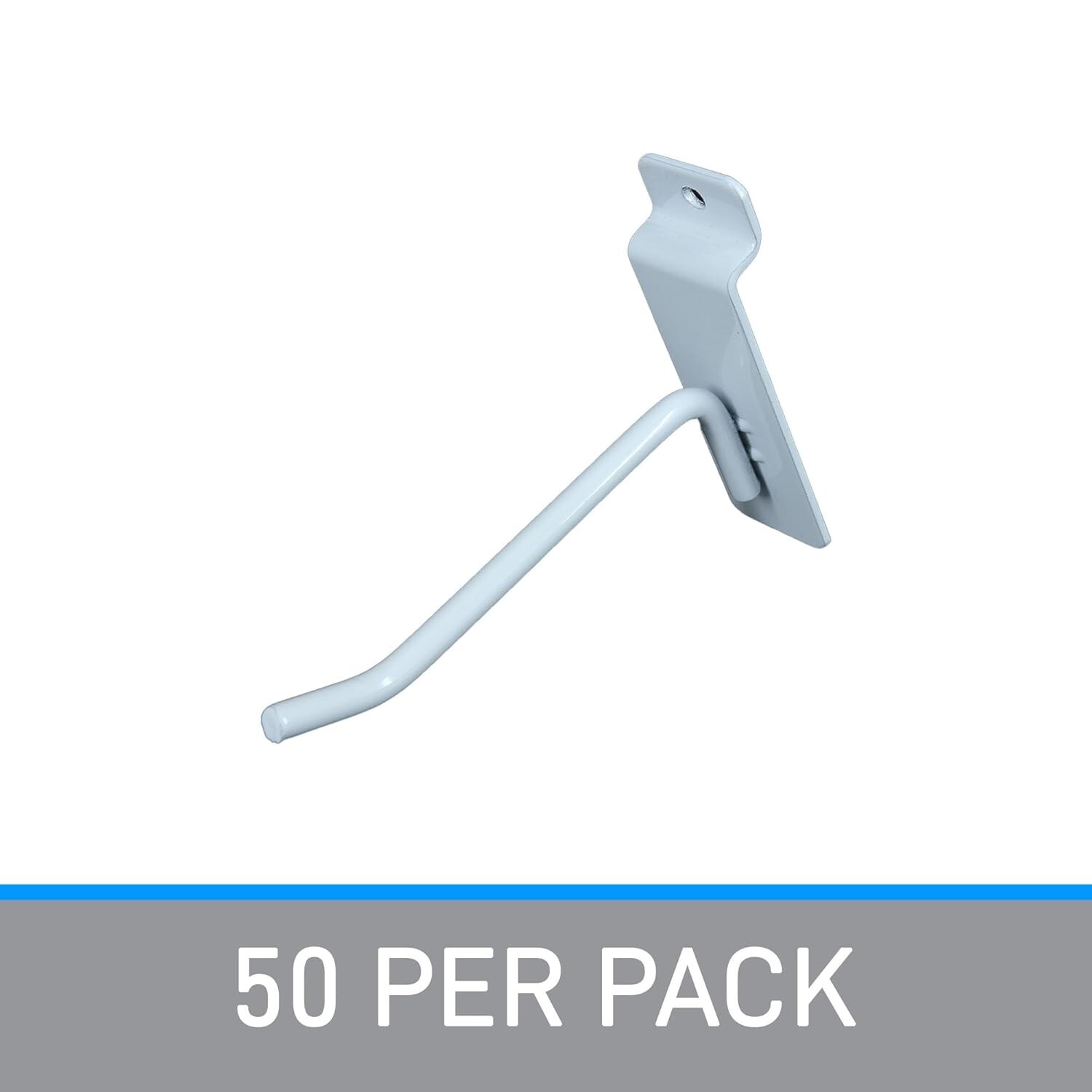 Slatwall 50 White 4″ Peg Hooks Slat Wall Display 6mm Diameter Tubing