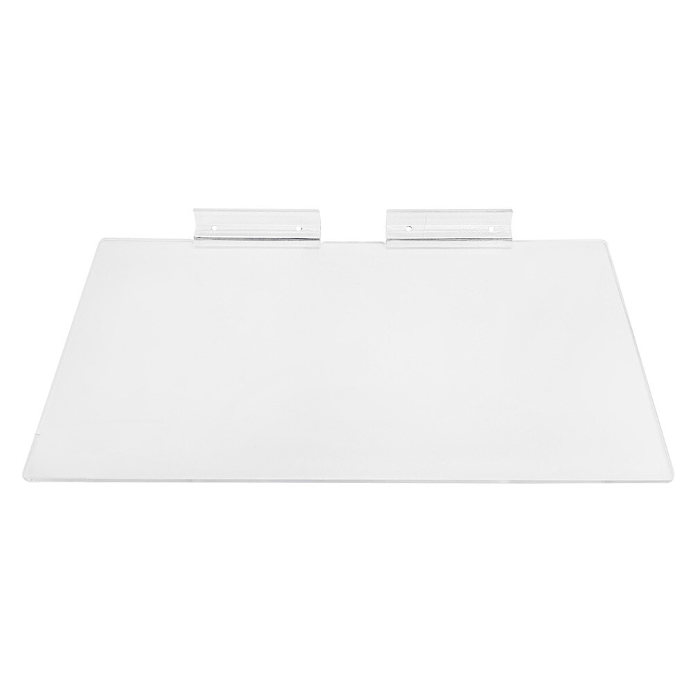 50 Pc Slatwall 12″ x 6″ Flat Styrene Clear Shoe Shelf Acrylic Display Fixture