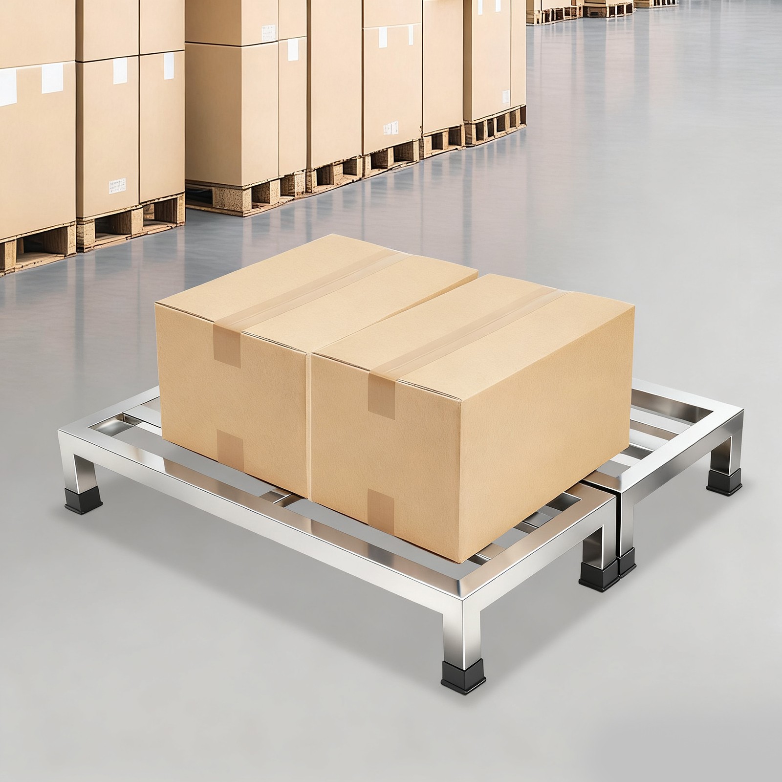 2 Pack Dunnage Rack, Stainless Steel Dunnage Rack, Commercial Dunnage Rack New
