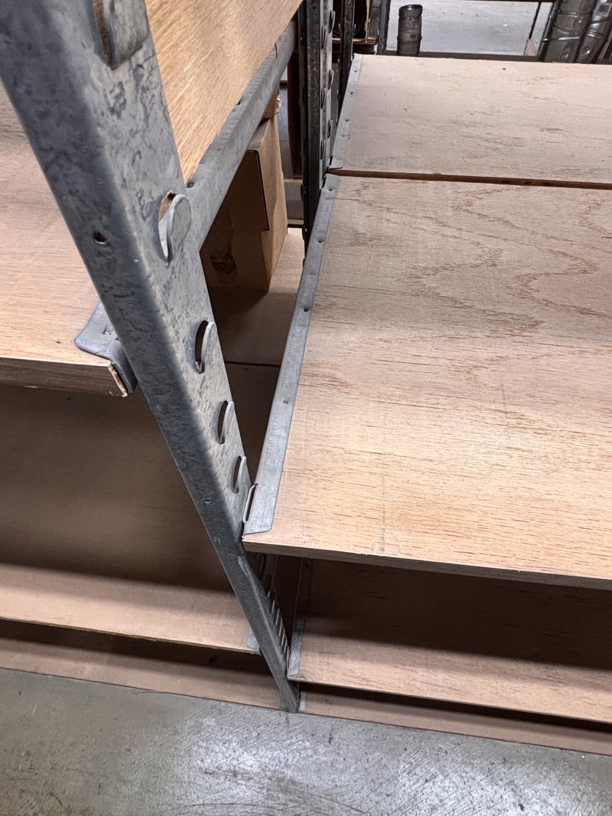 4FT X 8FT X 16IN INDUSTRIAL RETAIL/STORAGE SHELVING *USED BUT IN GOOD CONDITION*
