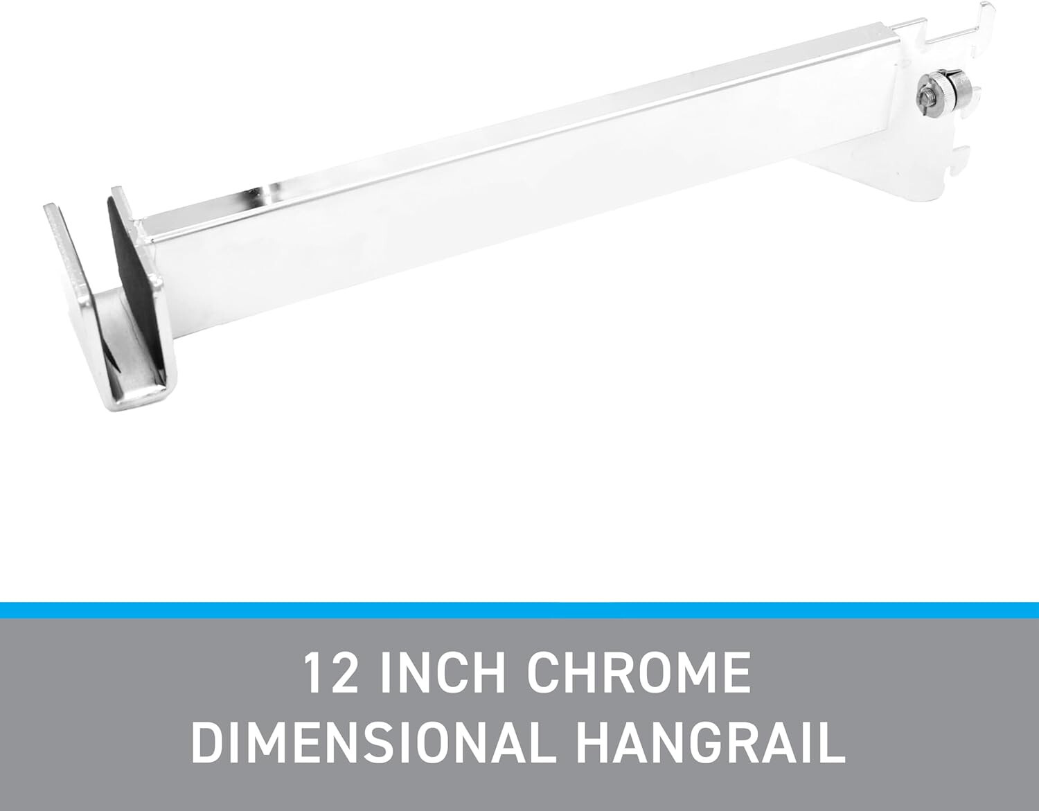 Lot of 4 12″ Chrome Dimensional Hangrail Bracket Out Rigger 1″ Slots