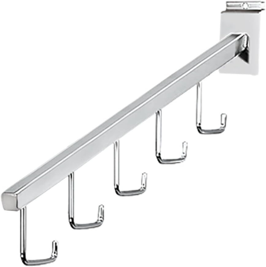 Slatwall J Hooks Peg Hook 10 Chrome Slat Wall Retail Display Waterfall