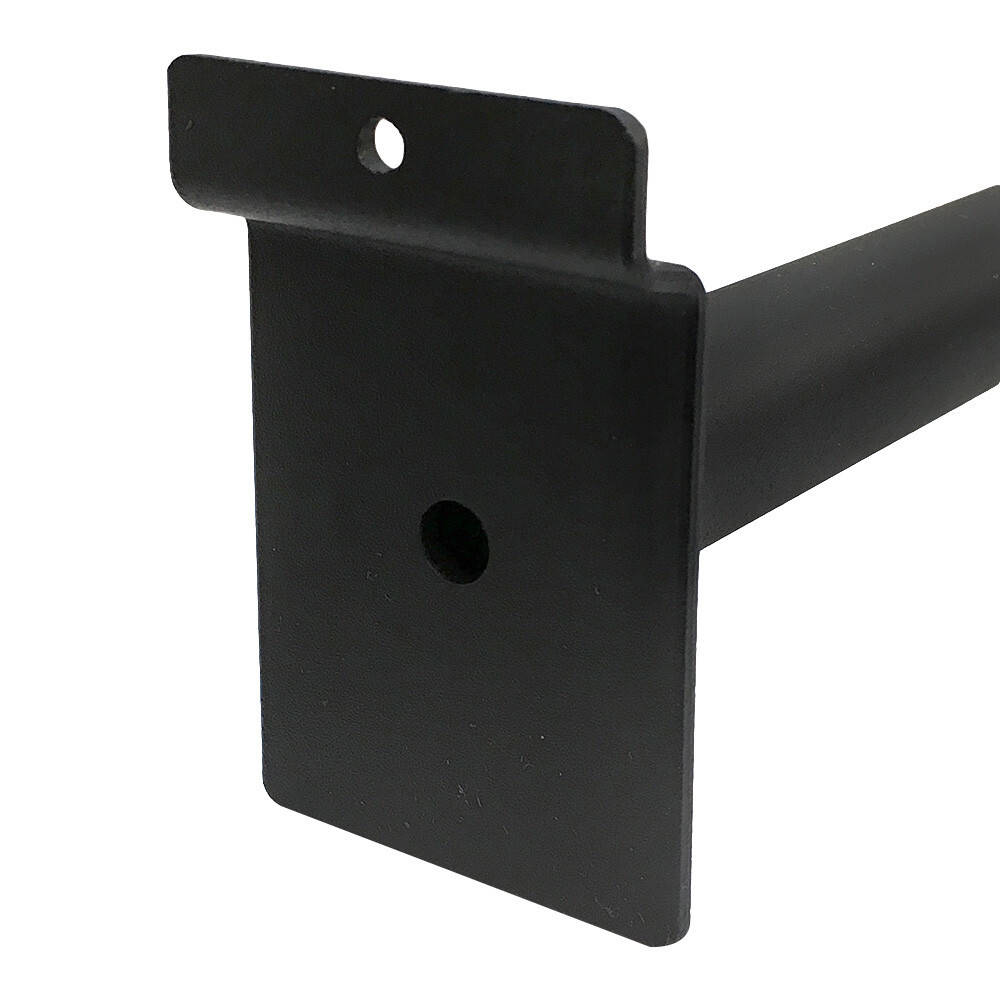 12″ Black Slatwall Pipe Straight Faceout Hook Shelf Support Pipe Line Rack 6 PC