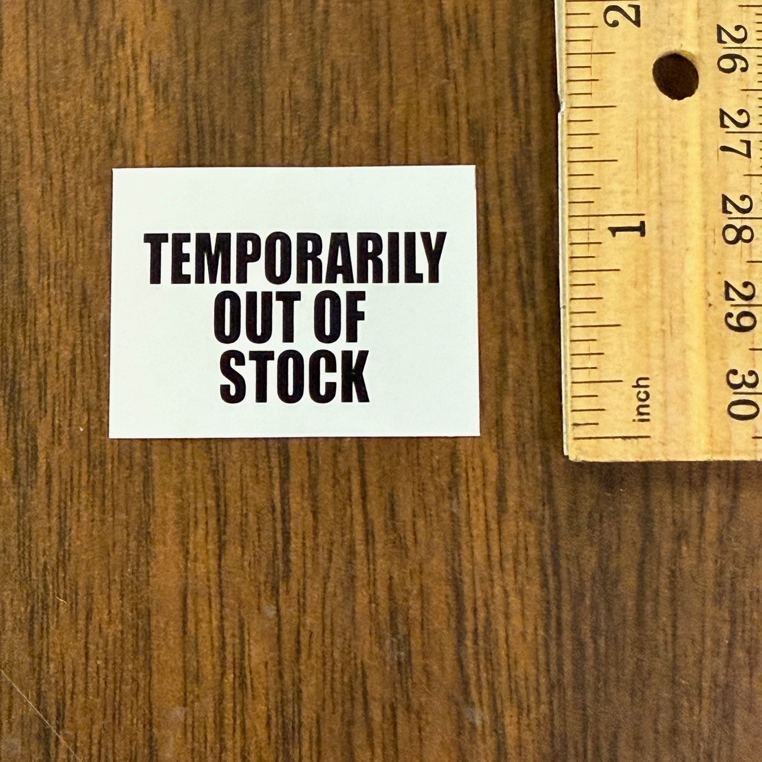 Temporarily Out of Stock Tags for Gondola Price Channels-100pcs-Plastic