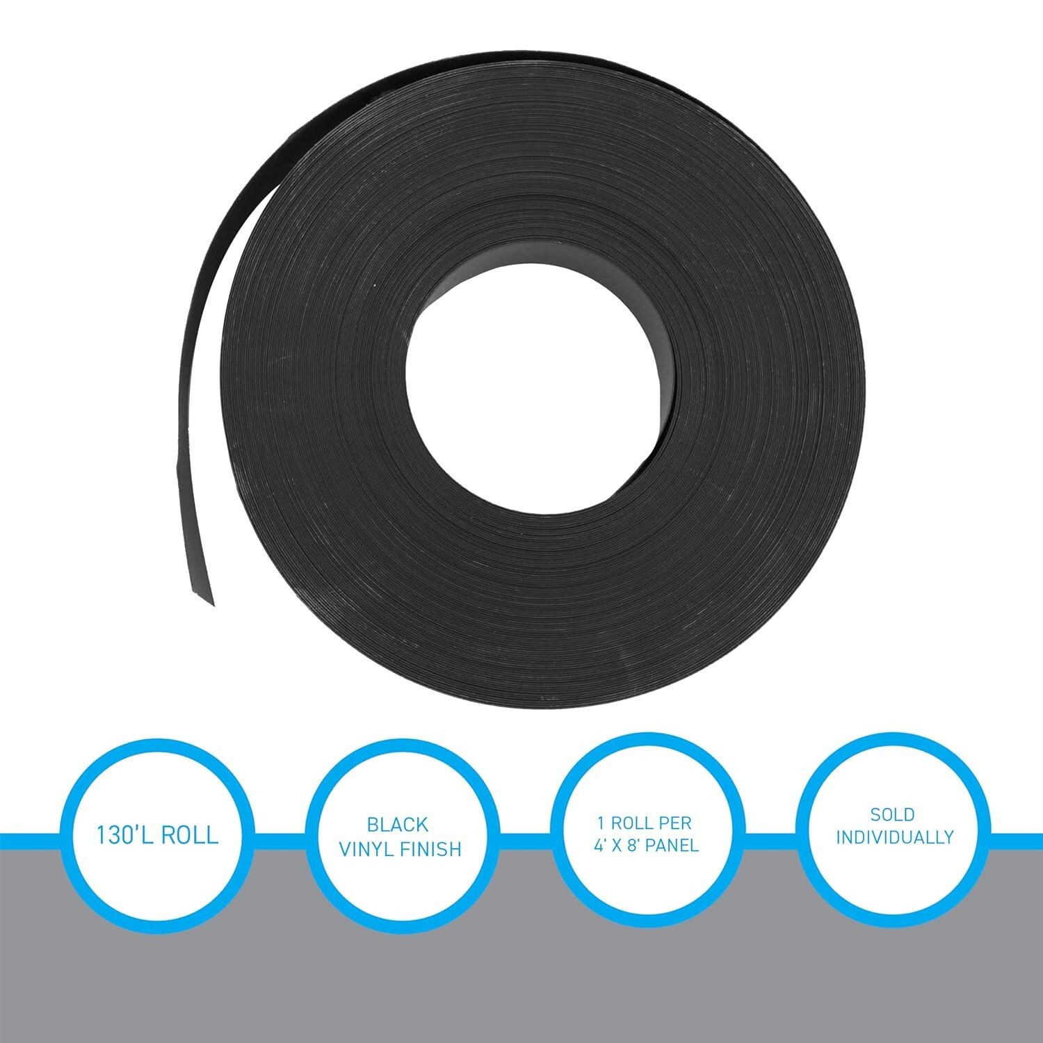 Vinyl Inserts Slatwall Panel Black Shelving Display 130 ft Roll Slide In