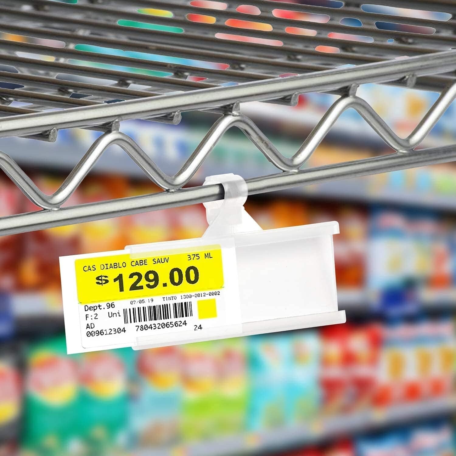 Easy-Clip Plastic Shelf Tags for Organizing Pantry & Retail Displays – 100 Count