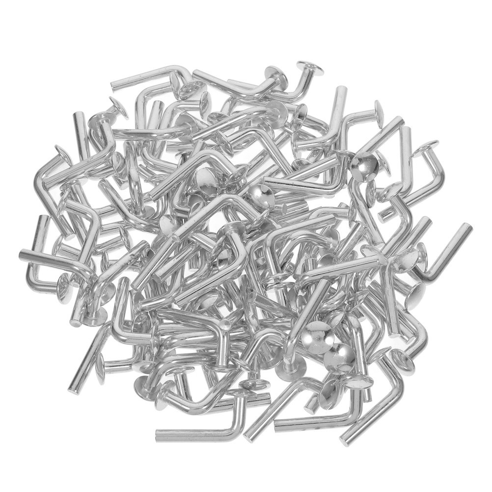100Pcs Silver Iron Pallet Rack Universal Drop Pins Safety Clips for Home Storage