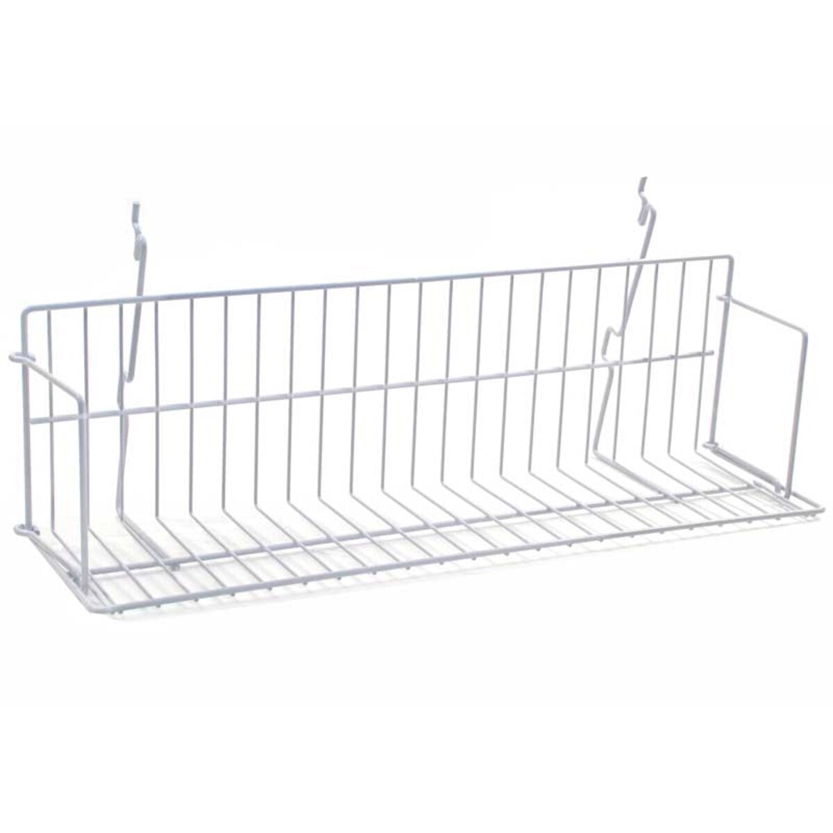 48″ Wide Video Shelf for Slatwall, Gridwall or Pegboard -Box of 3 White