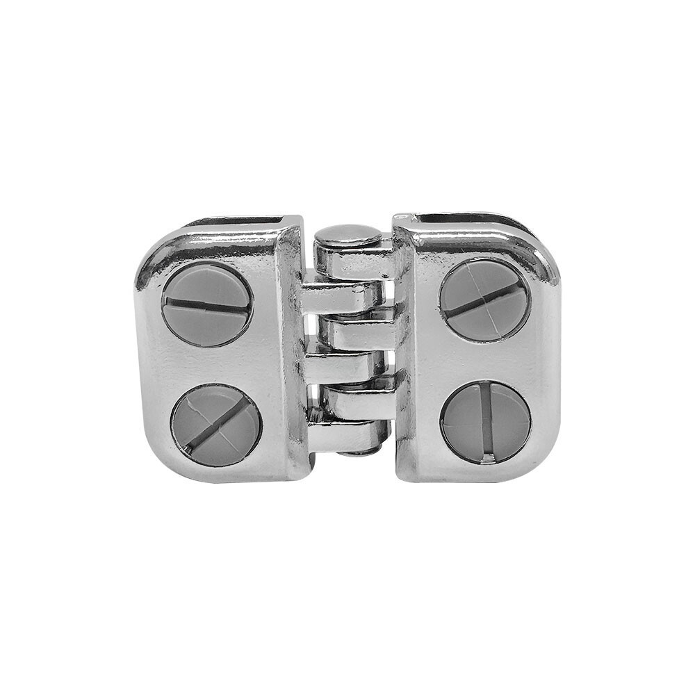 4 Pc Hinge Glass Connector Chrome 3/16” Tempered Glass Shelf