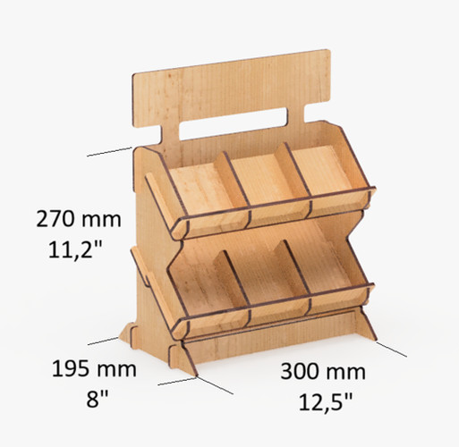Lightweight Portable Display Shelf 300mm – Flat Pack MDF – Craft Fair Market