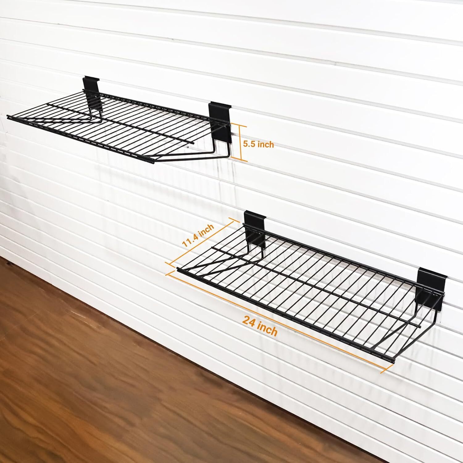 Slatwall Shelves 24 Inch, Heavy Duty Slatwall Accessories, Slat Wall Wire She…