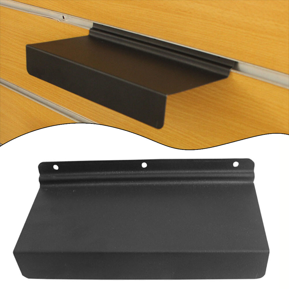 Float Slat Wall Shelf Shelves For Shoes Black-Metal Flat Slat For Retail Display