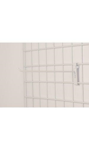 12″ Wire Slat Grid Hooks Hook Pegs Gridwall 50 White 6mm Tubing 3″ On Center