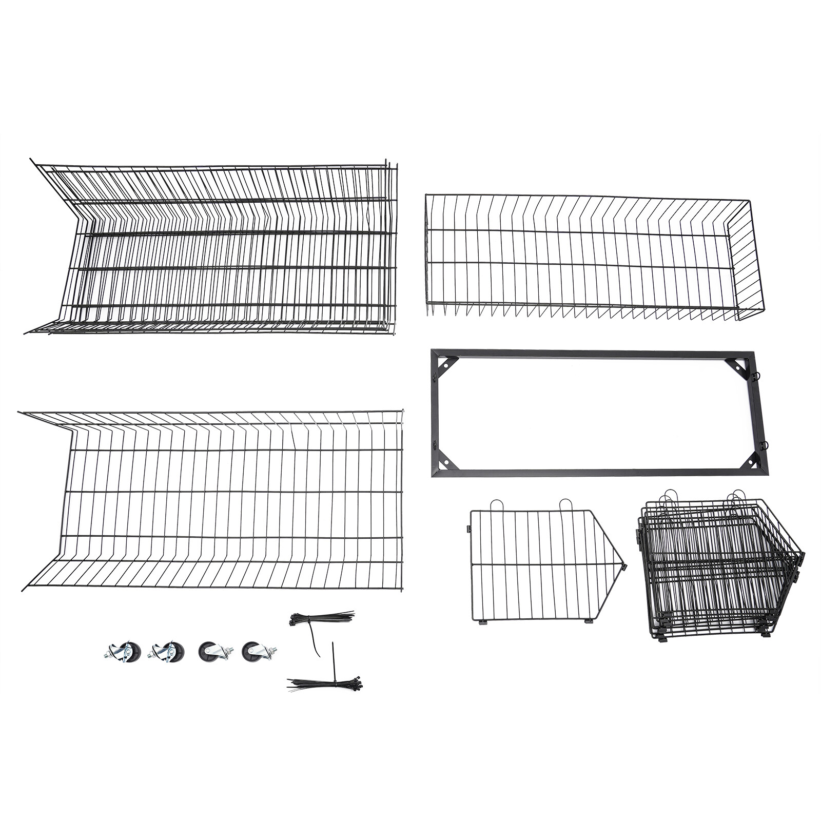 5 Tier Wire Grid Retail Display Shelf Merchandise Display Rack Stand 90*43*136cm